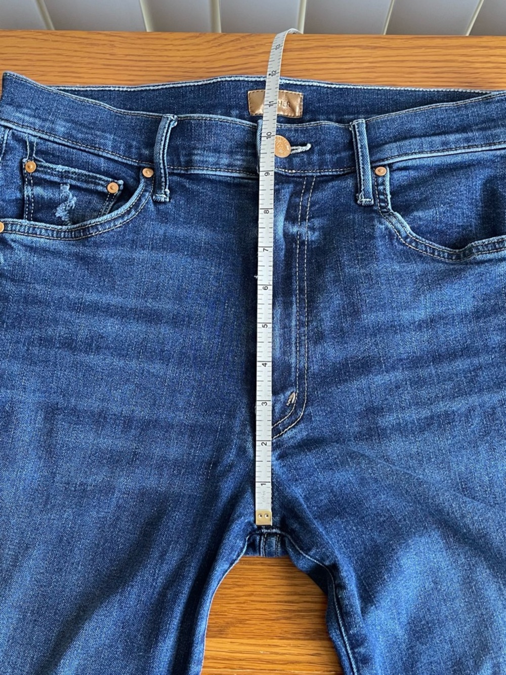 MOTHER The Insider Crop Step Fray Jeans Teaming Up Raw Hem Size 30 - Picture 6 of 16